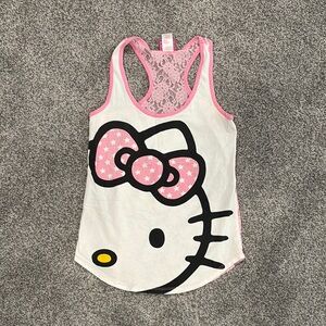Vintage Y2K Hello Kitty Tank Top with Pink Accents